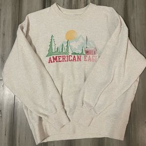 Size small American eagle cream crew neck